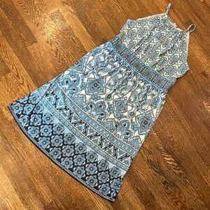 London Times blue paisley print sundress